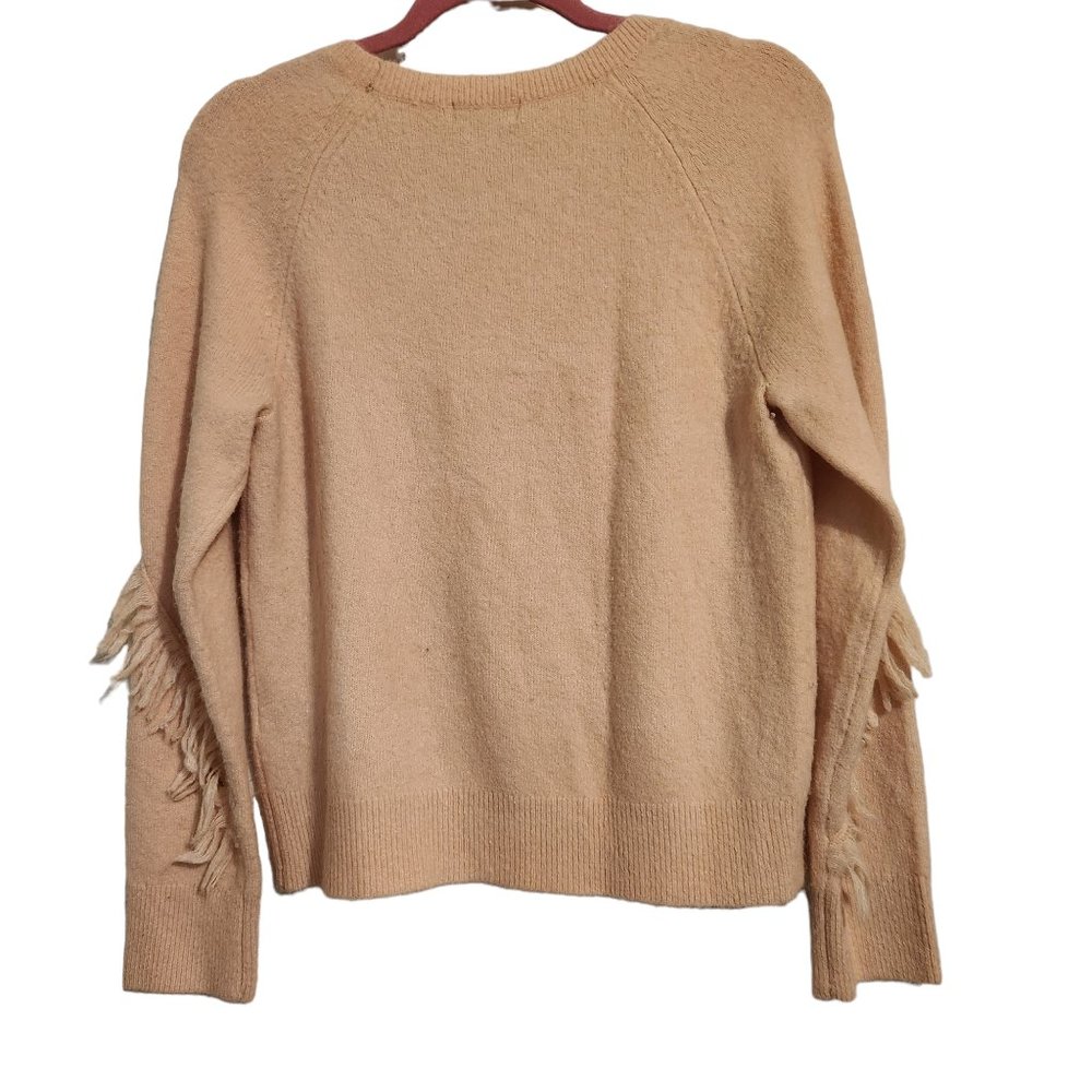 Calvin Klein Pink Sweater With Fringed Sleeve - Picture 6 of 6